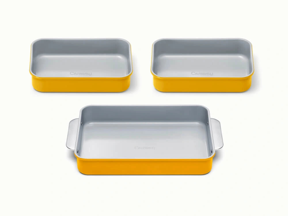 Rectangle Pan Trio - 13x9" &amp; 9x6.5" Non-Stick Ceramic Baking Pans - US 9576