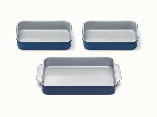 Rectangle Pan Trio - 13x9" &amp; 9x6.5" Non-Stick Ceramic Baking Pans - US 8934