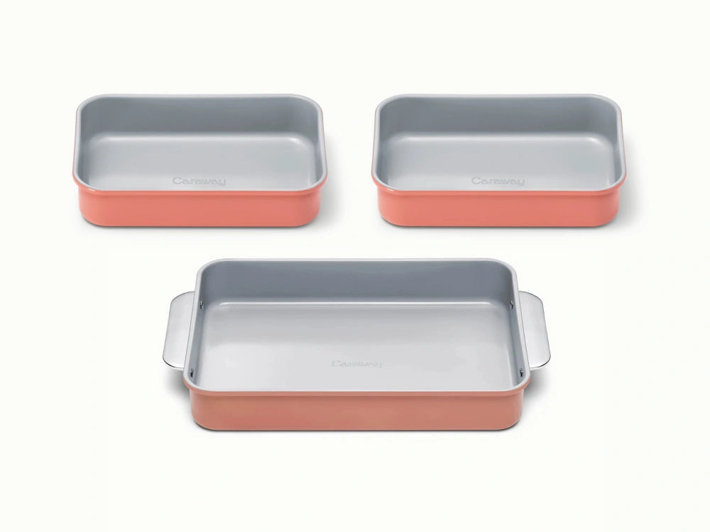 Rectangle Pan Trio - 13x9" &amp; 9x6.5" Non-Stick Ceramic Baking Pans - US 1876