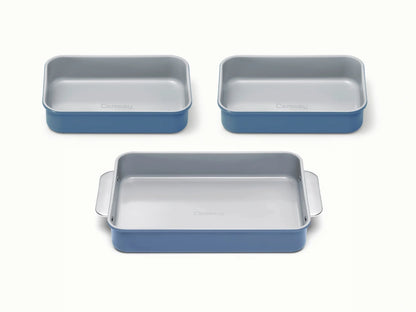 Rectangle Pan Trio - 13x9" &amp; 9x6.5" Non-Stick Ceramic Baking Pans - US 4474