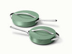 Sauté Pan Duo - 4-Piece Set of Non-Stick Ceramic Pans With Lids - US 8663