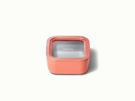 Small Storage Container - Ceramic-coated 4.4 cup glass Container built for clean storing. - US 1187
