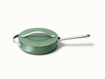 Small Sauté Pan - 3 qt Non-Stick Ceramic Pan With Lid - US 3081